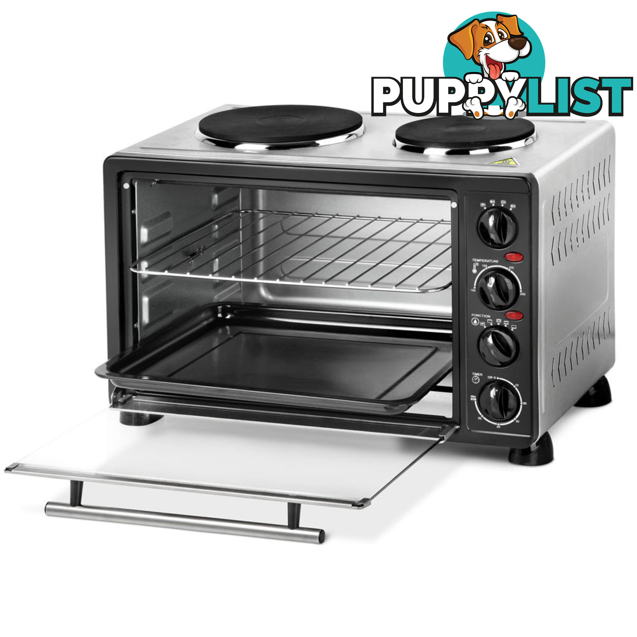 34L Benchtop Convection Oven with Twin Hot Plate