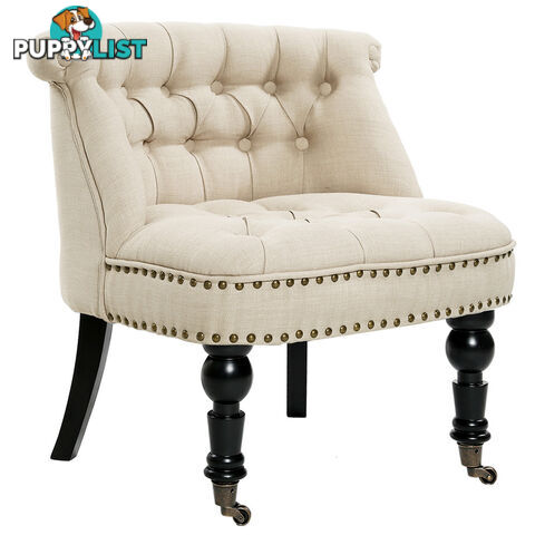 Lorraine Chair French Provincial Linen Fabric Sofa Amber Taupe