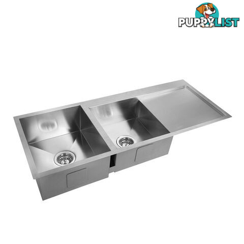 Stainless Steel Kitchen/Laundry Sink w/ Strainer Waste 440 x 440 mm