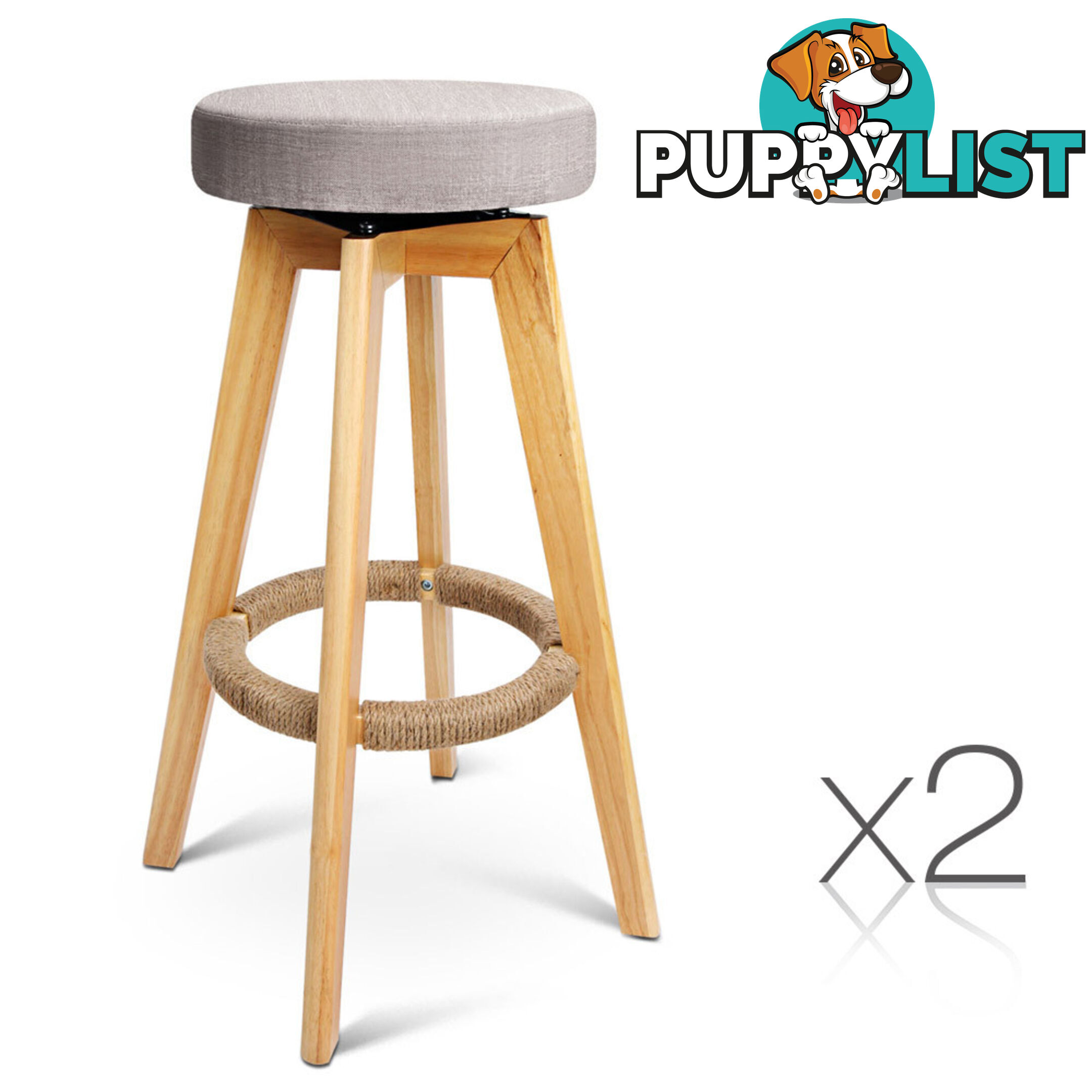 Set of 2 Tolix Replica Metal Steel Bamboo Seat Bar stool 76 cm White