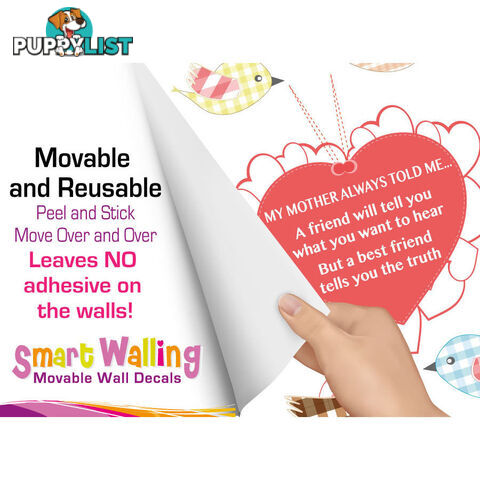 Medium Size My Mother Told Me Wall Sticker Quotes - Totally Movable