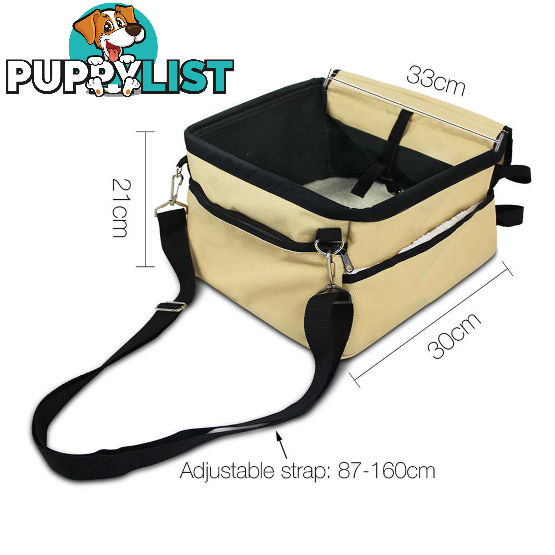 Pet Car Carrier  Beige