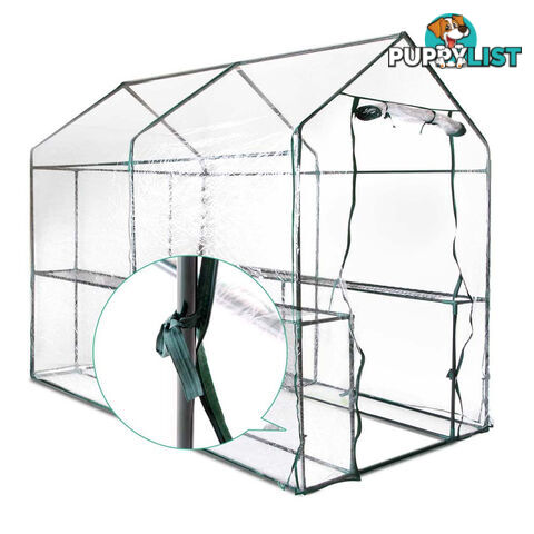 Greenhouse with Transparent PVC Cover - 1.9M x 1.2M