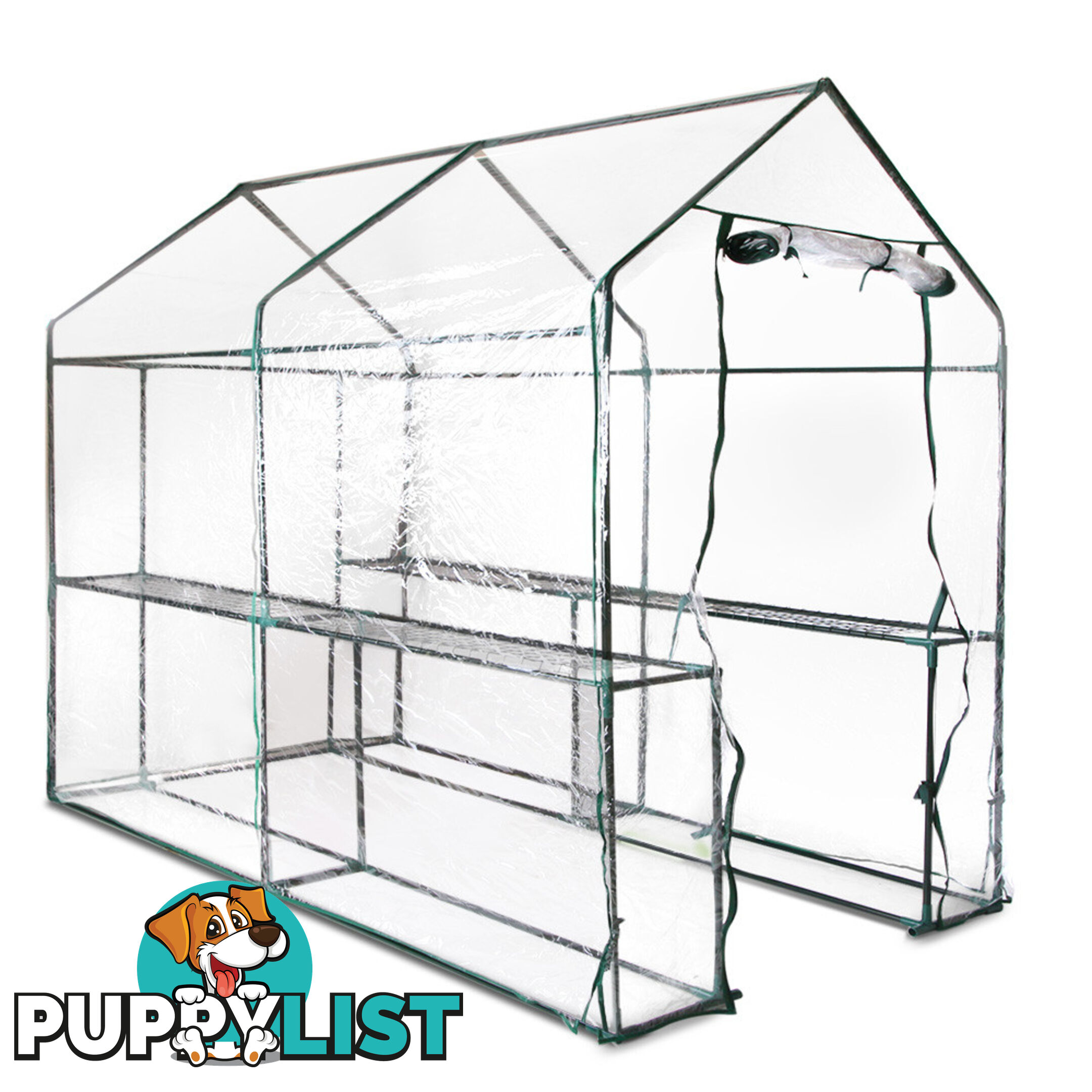 Greenhouse with Transparent PVC Cover - 1.9M x 1.2M