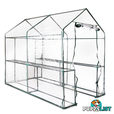 Greenhouse with Transparent PVC Cover - 1.9M x 1.2M