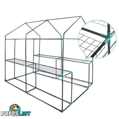 Greenhouse with Transparent PVC Cover - 1.9M x 1.2M