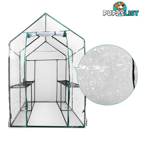 Greenhouse with Transparent PVC Cover - 1.9M x 1.2M