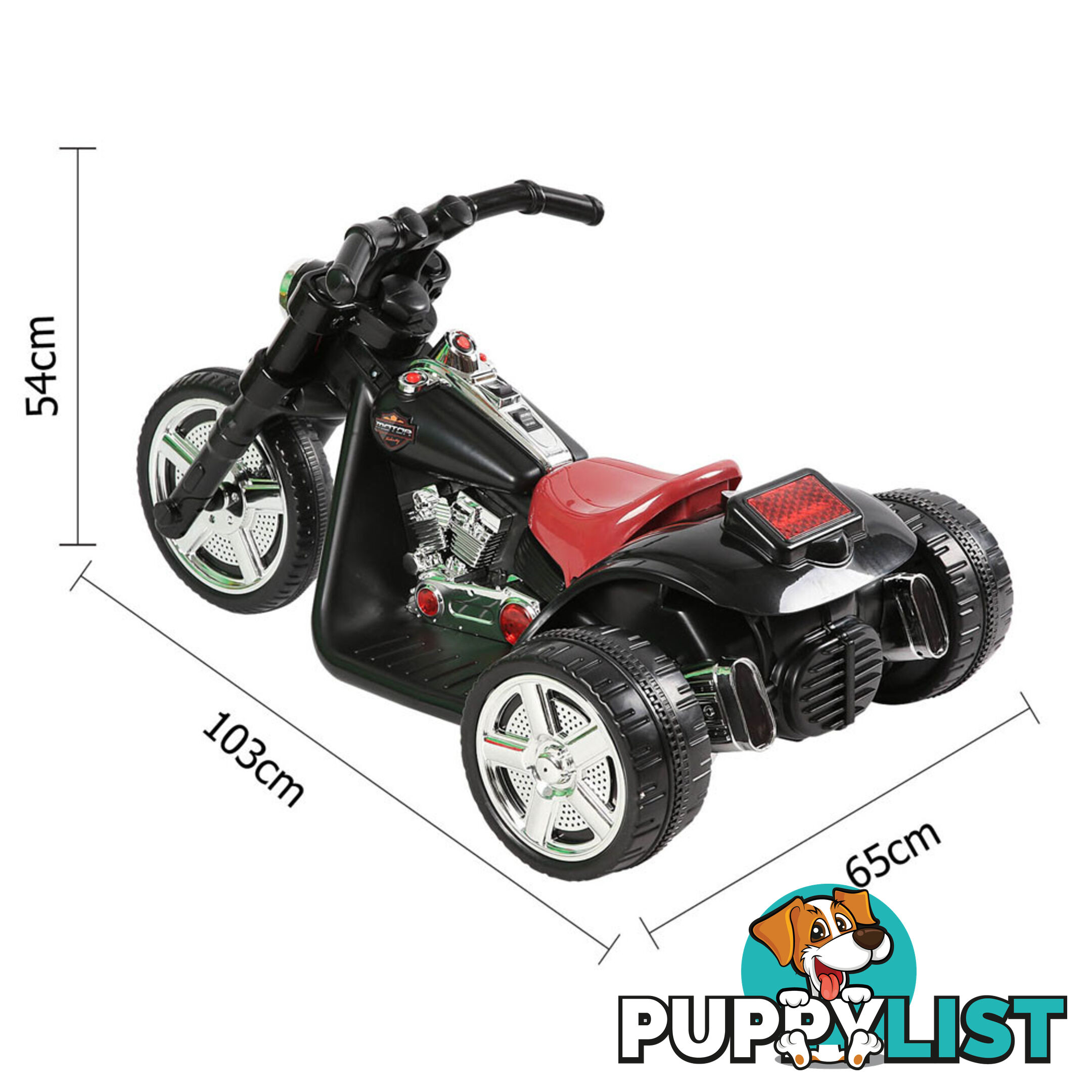 Kids Ride on Motorbike Black