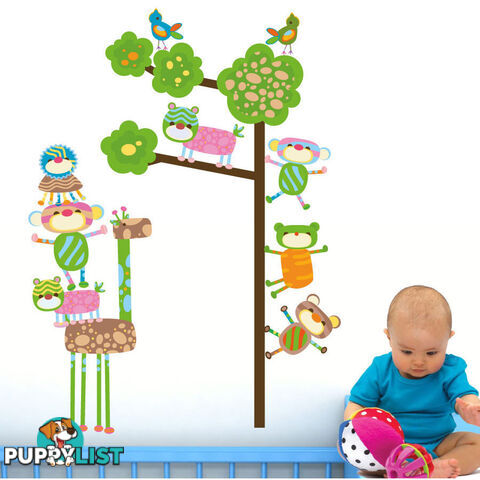 Medium Size Funky Monkeys in a Tree Wall Stickers  - Totally movable