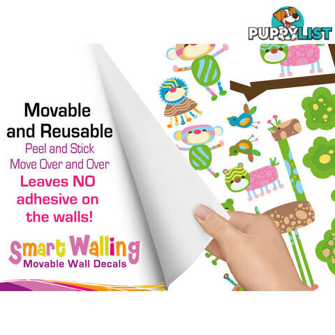 Medium Size Funky Monkeys in a Tree Wall Stickers  - Totally movable