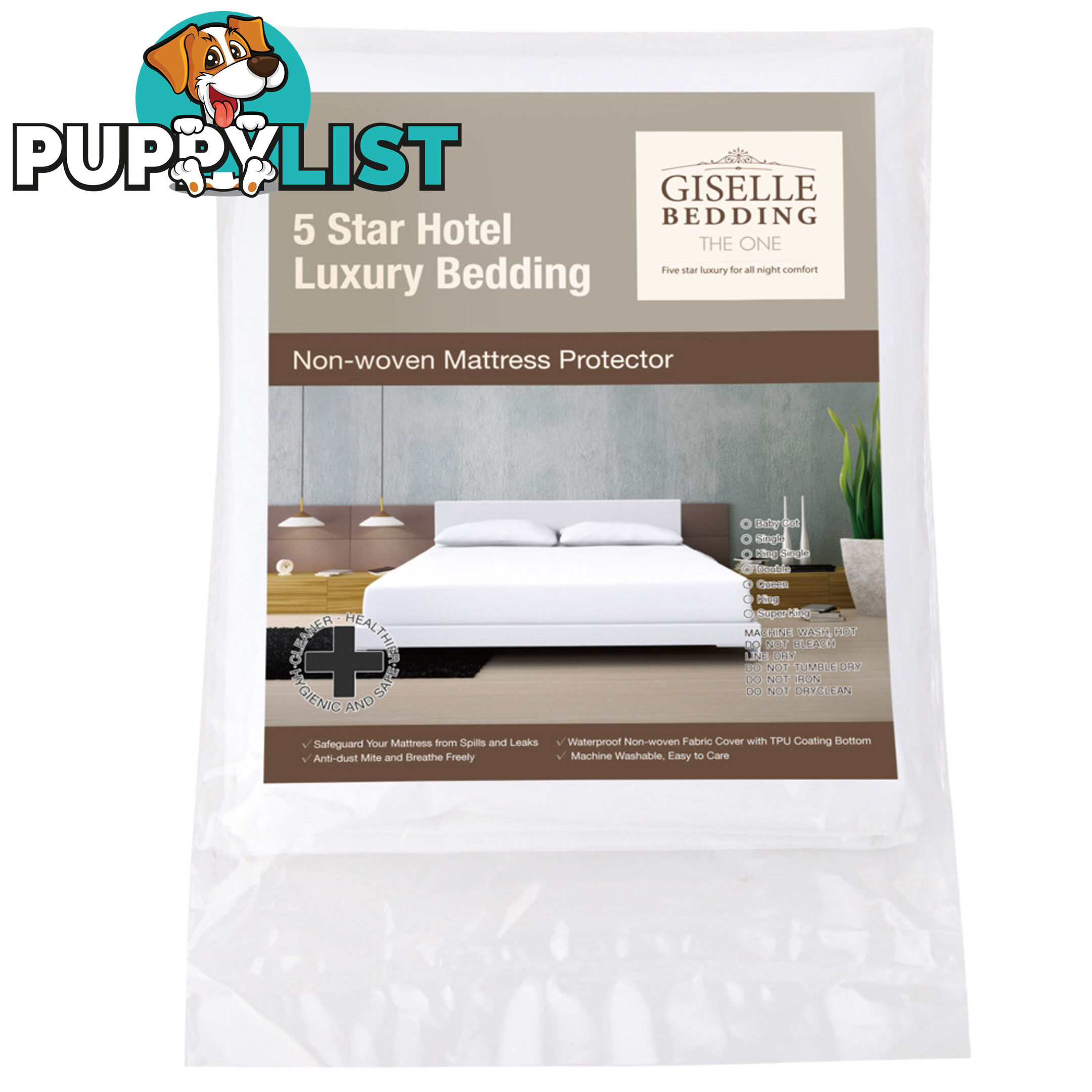 Waterproof Non-Woven Mattress Protector - Queen