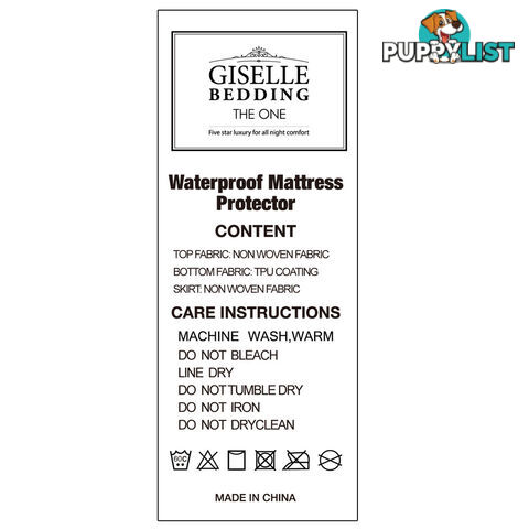 Waterproof Non-Woven Mattress Protector - Queen