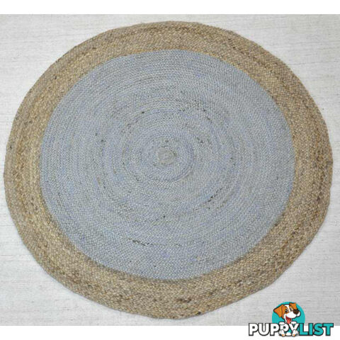 Jute Round Grey Rug Grey & Natural 200x200cm