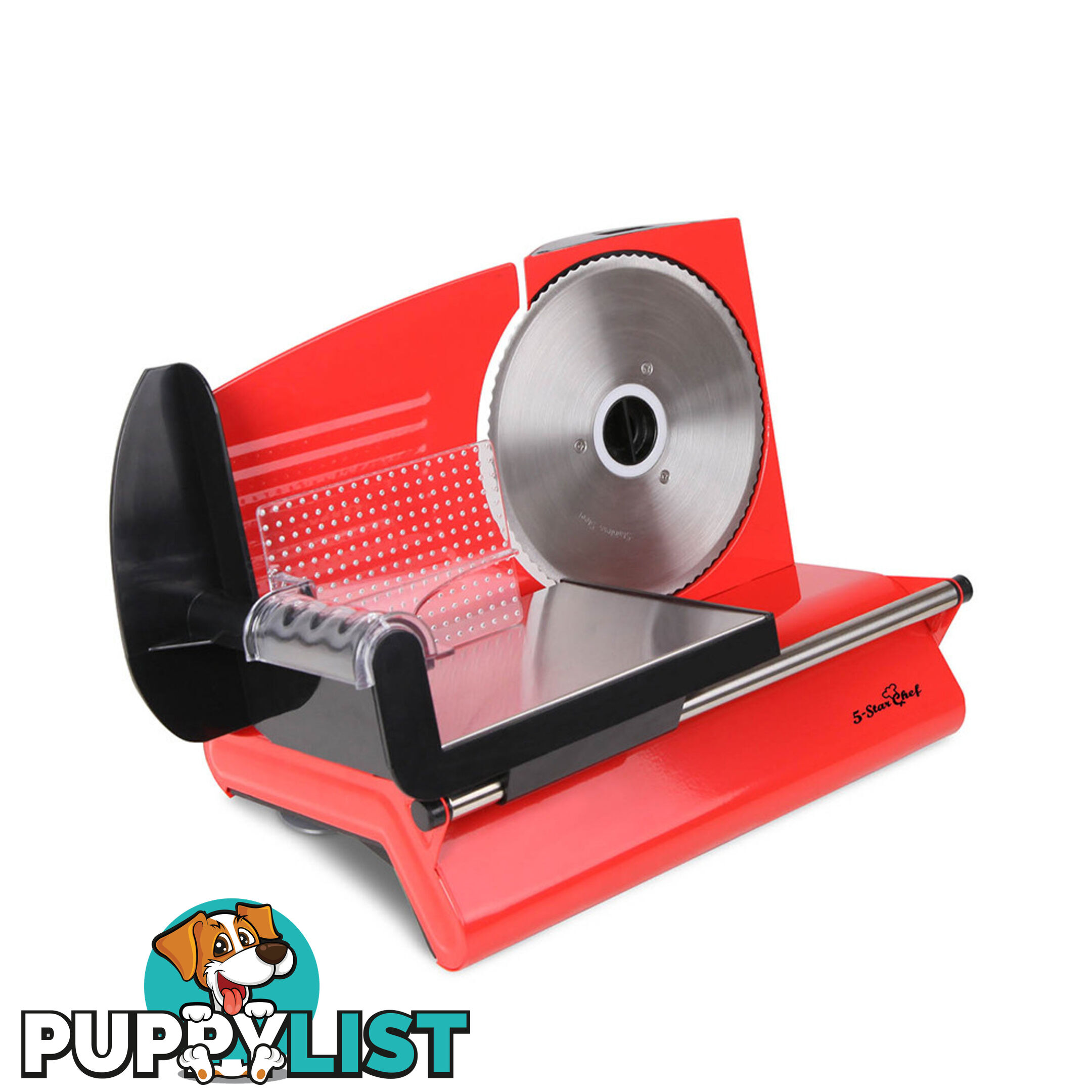 150W  Meat Slicer with Stainless Steel Blade - Red