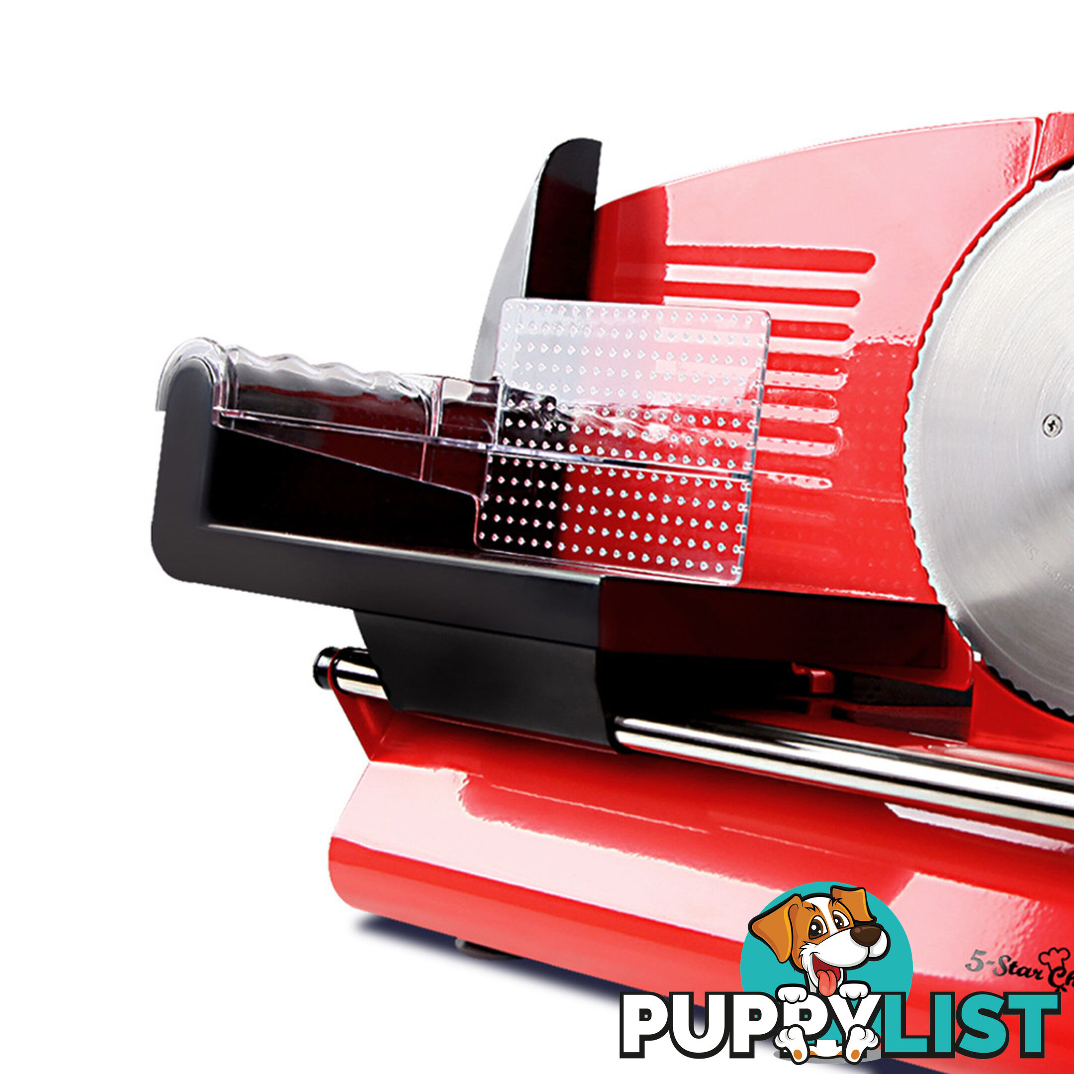 150W  Meat Slicer with Stainless Steel Blade - Red