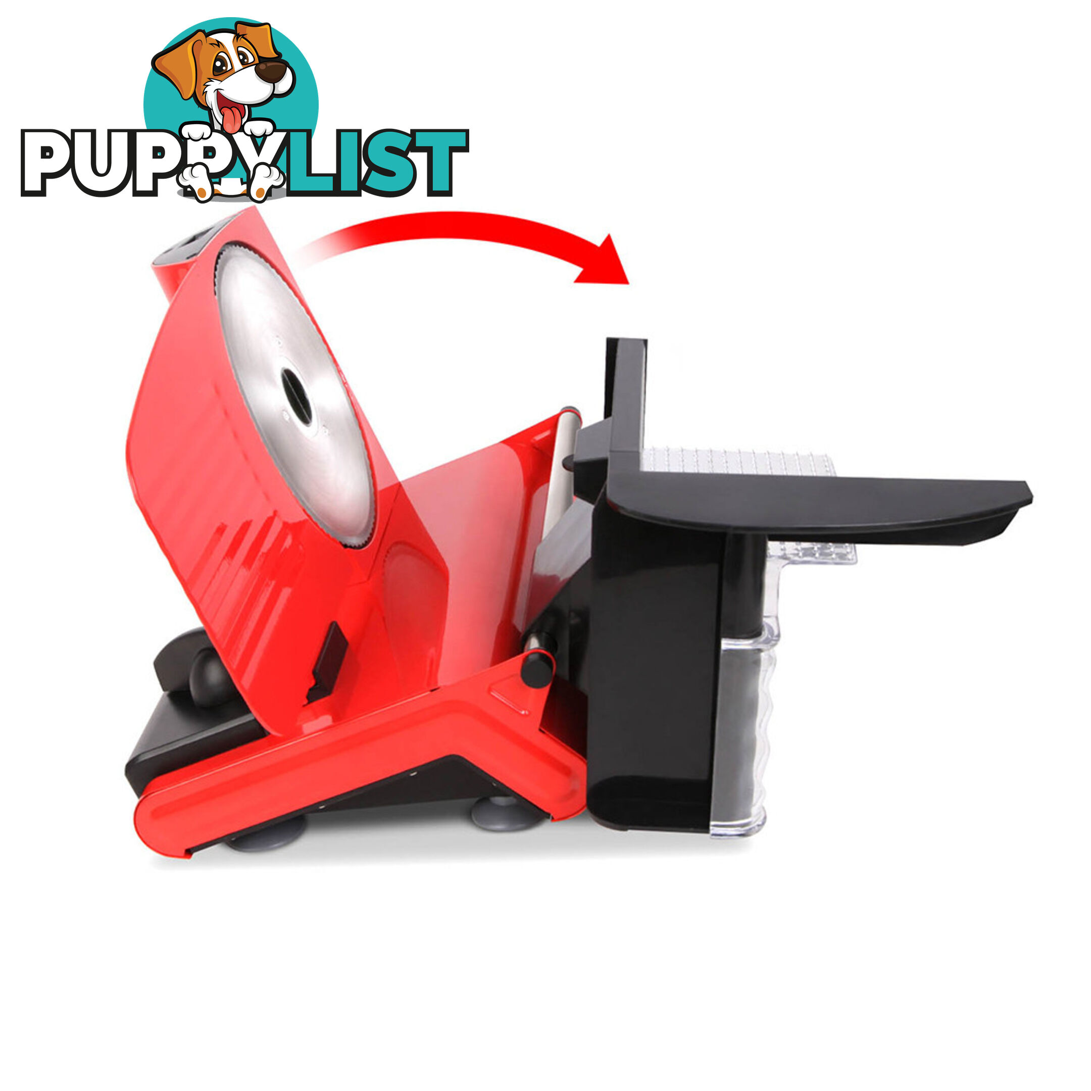 150W  Meat Slicer with Stainless Steel Blade - Red