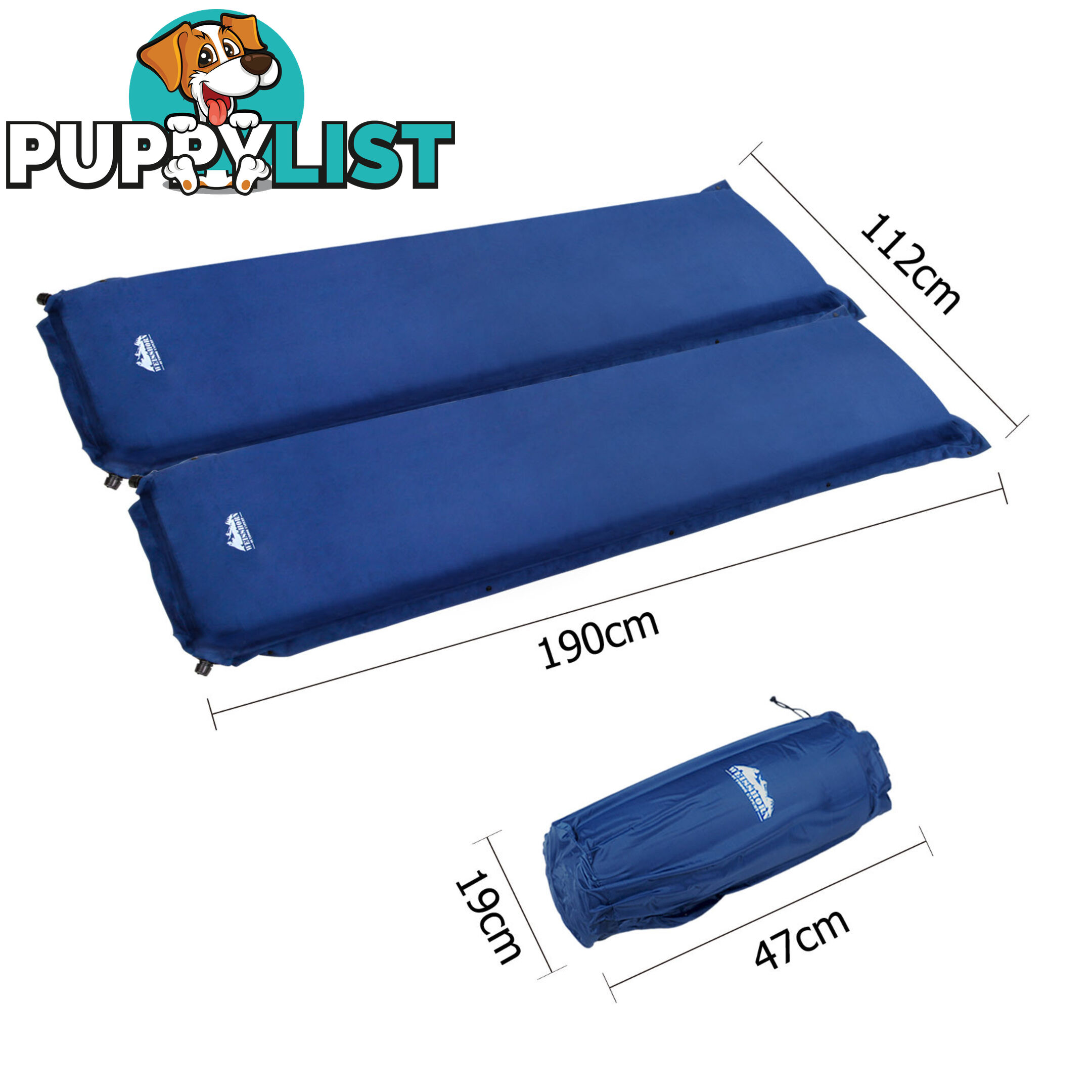 Self inflating Mattress Single 10cm Blue