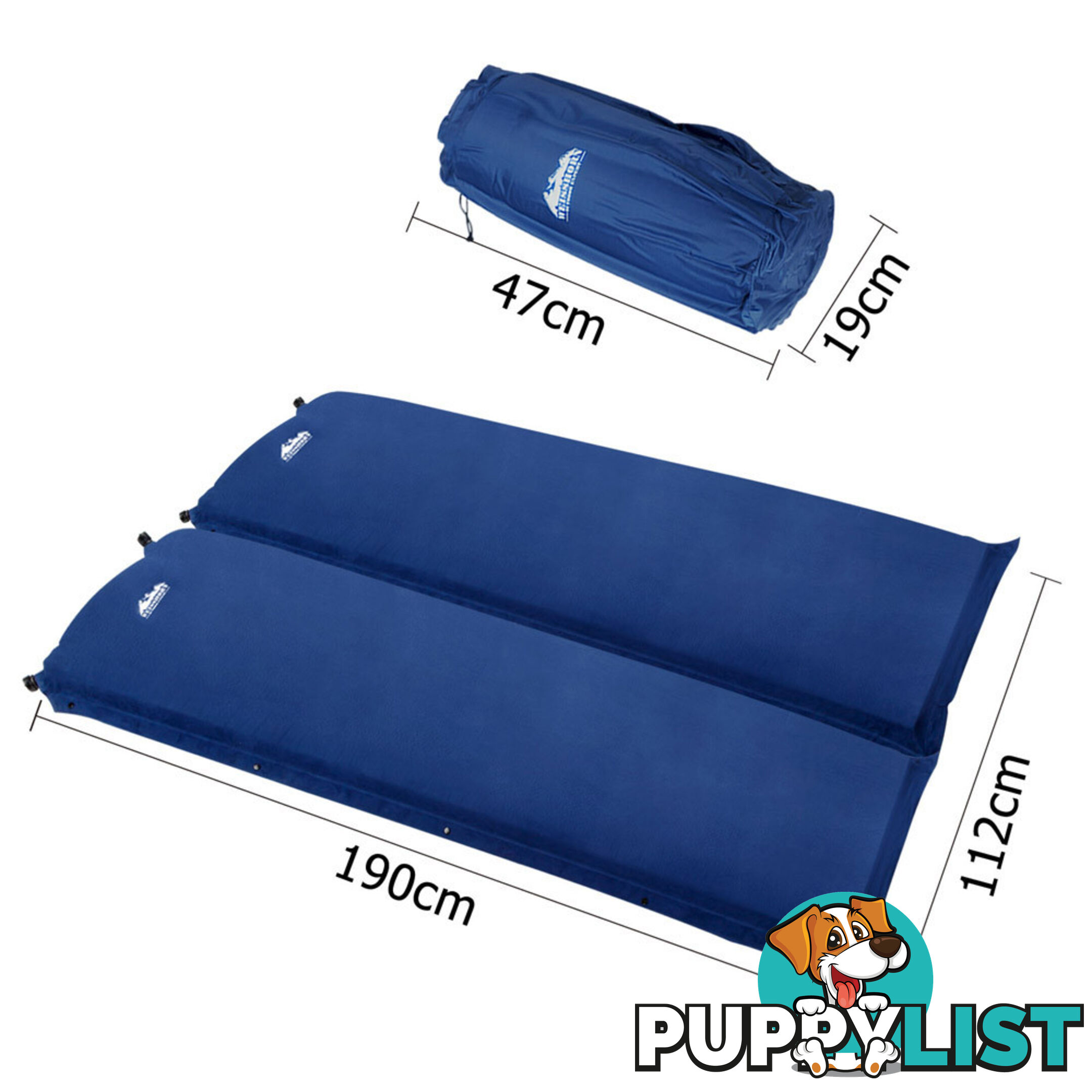 Self inflating Mattress Single 10cm Blue