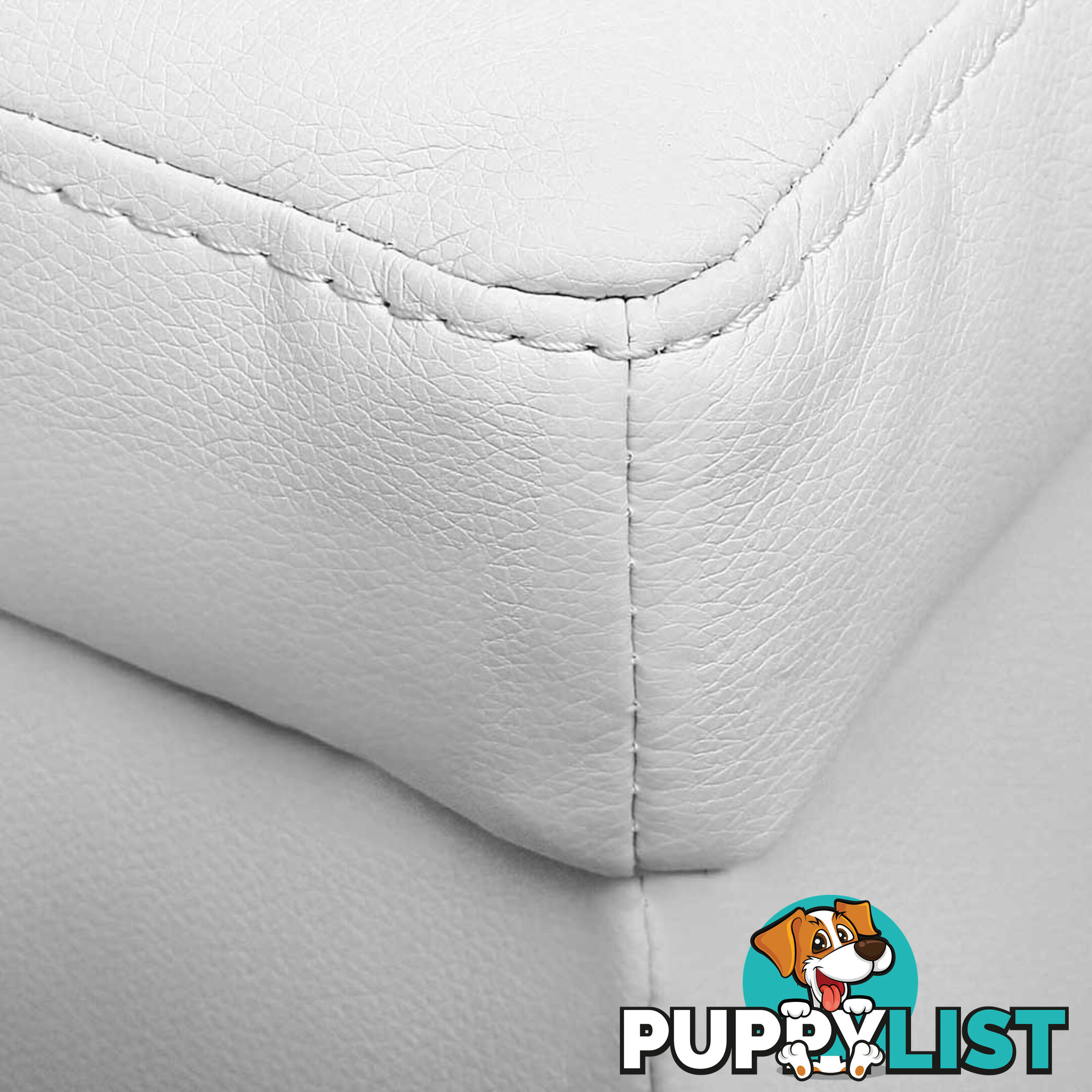 Large Ottoman PU Leather Chest Storage Box Foot Stool White