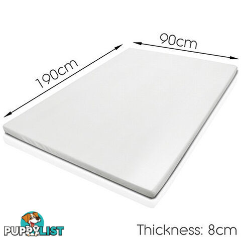 Visco Elastic Memory Foam Mattress Topper 8cm Thick Queen