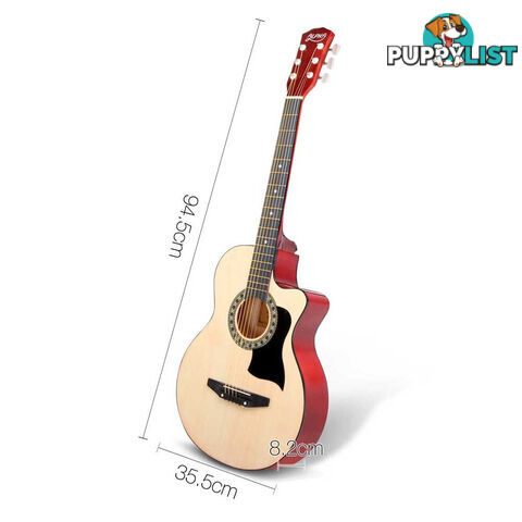 38 Inch Wooden Acoustic Guitar Natural