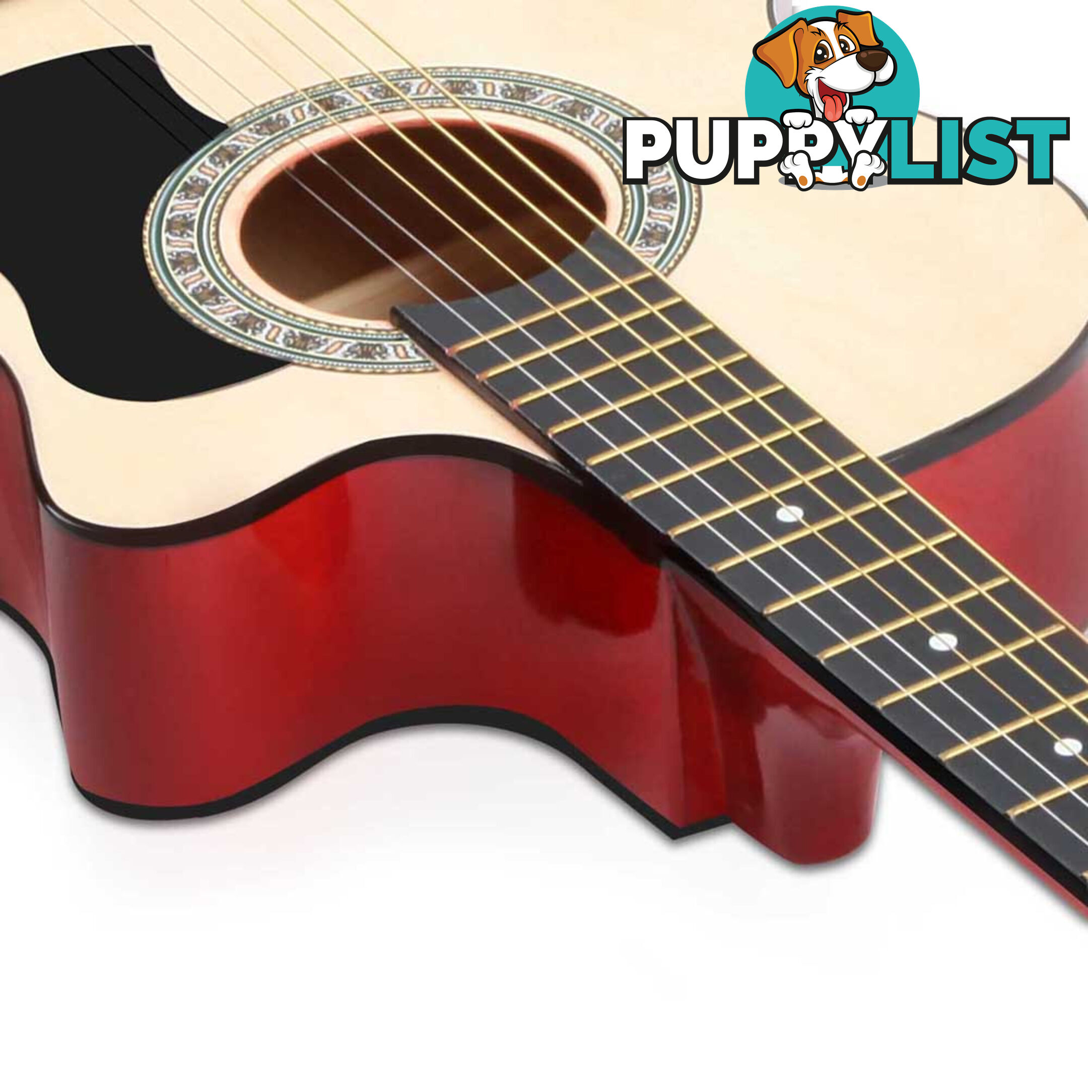 38 Inch Wooden Acoustic Guitar Natural