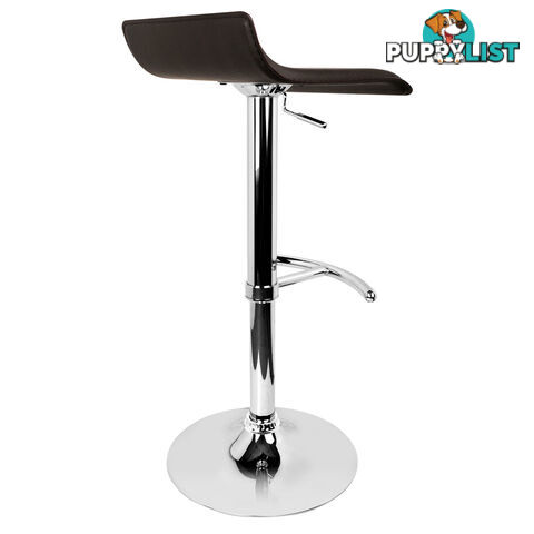 Set of 2 PVC Leather Kitchen Bar Stool White