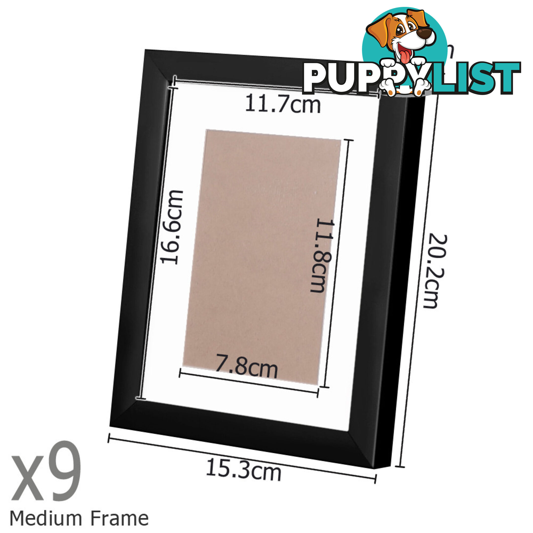 23 pcs Photo Frames Set Wall Black