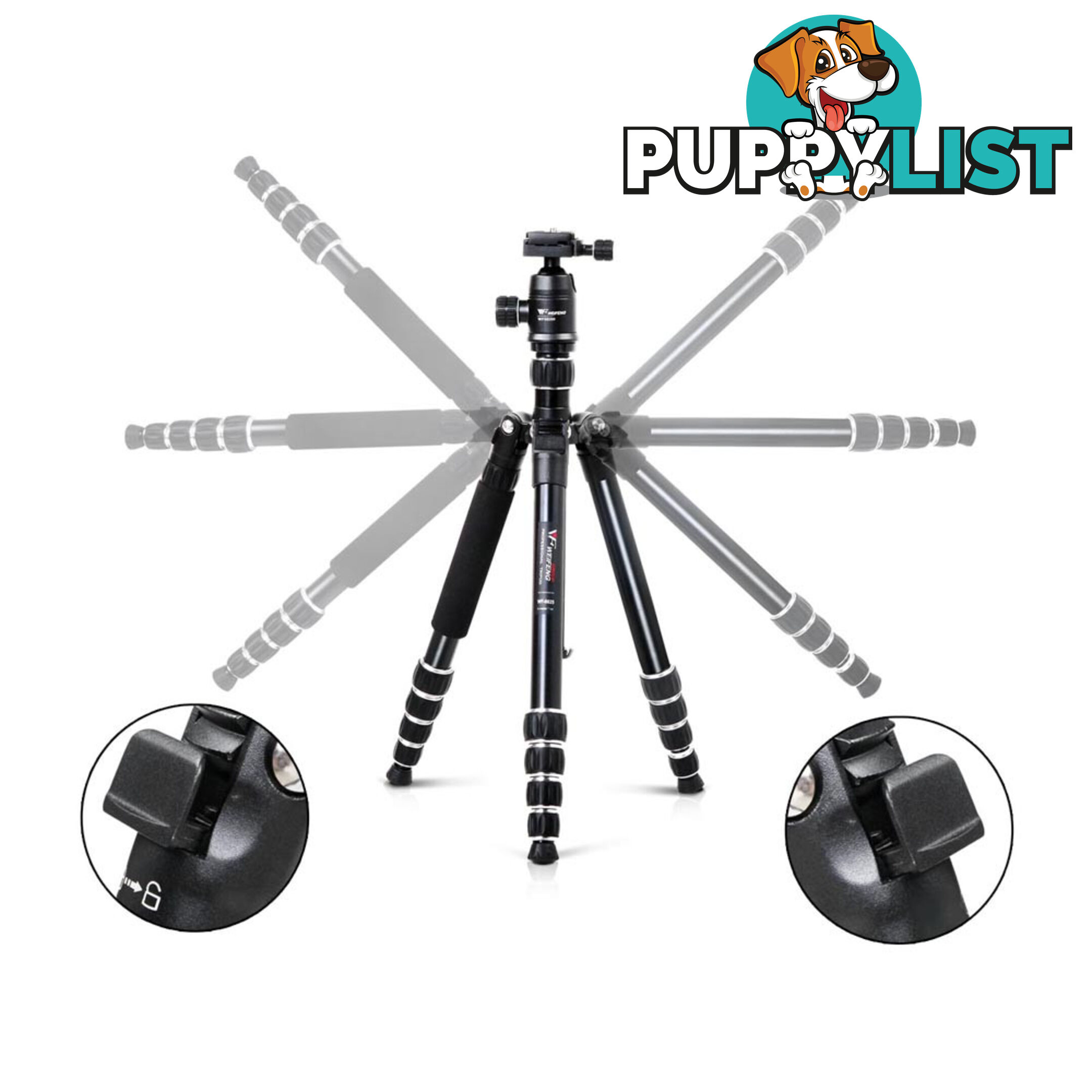 Professional Ball Head Tripod Digital Camera 173cm