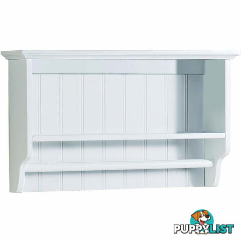 Grace Towel Rail with Shelf in WHITE