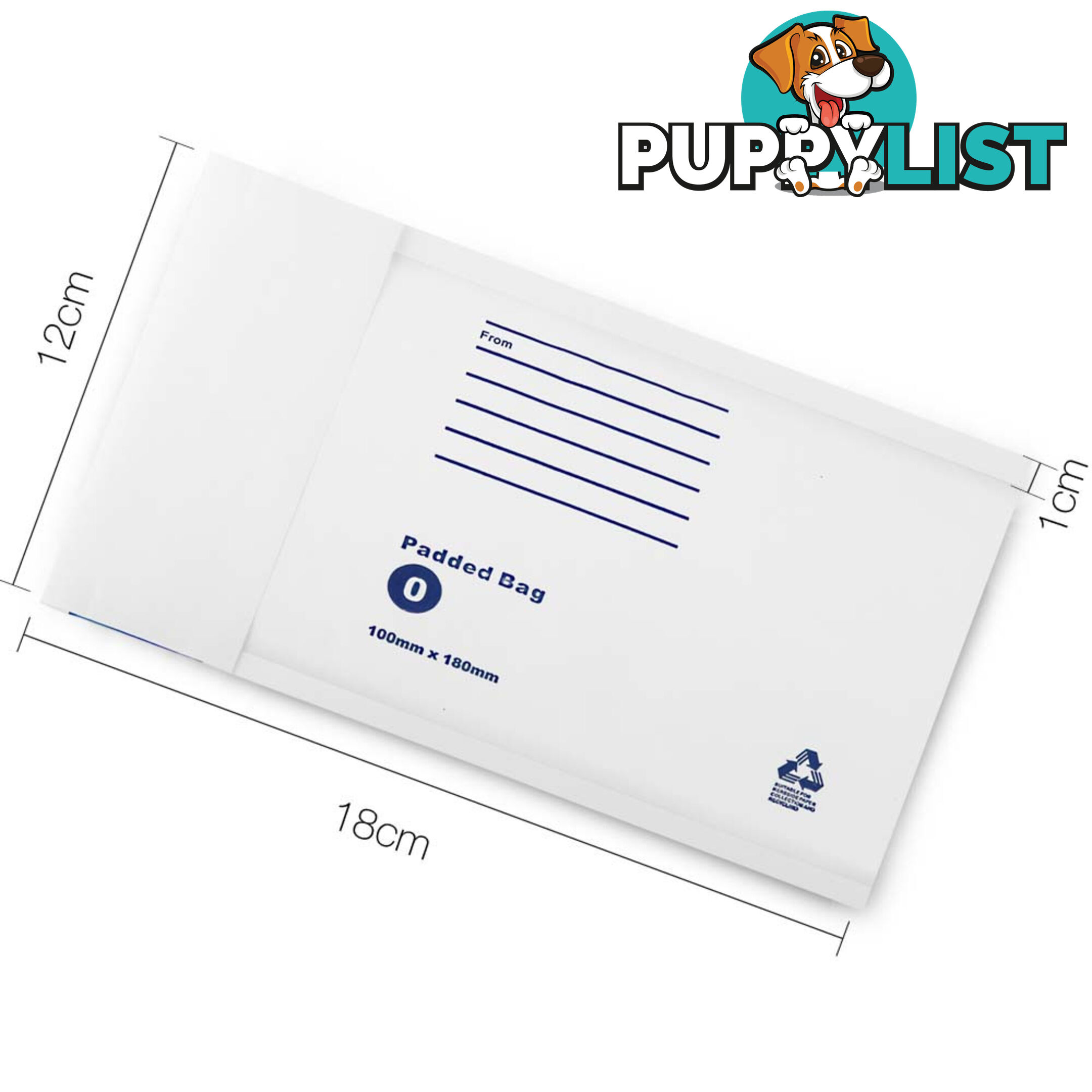 Bubble Padded Mail Envelopes 200pcs 100mm x 180mm