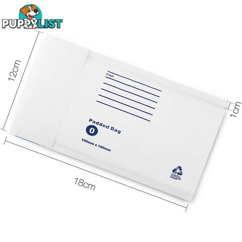 Bubble Padded Mail Envelopes 200pcs 100mm x 180mm