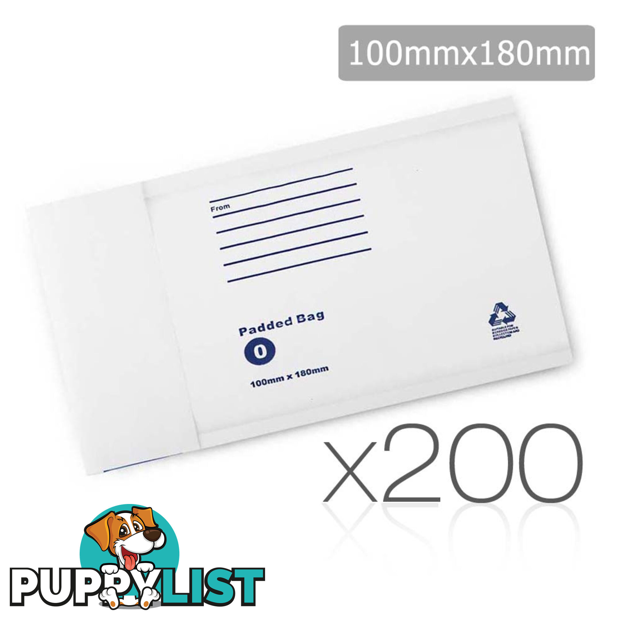 Bubble Padded Mail Envelopes 200pcs 100mm x 180mm