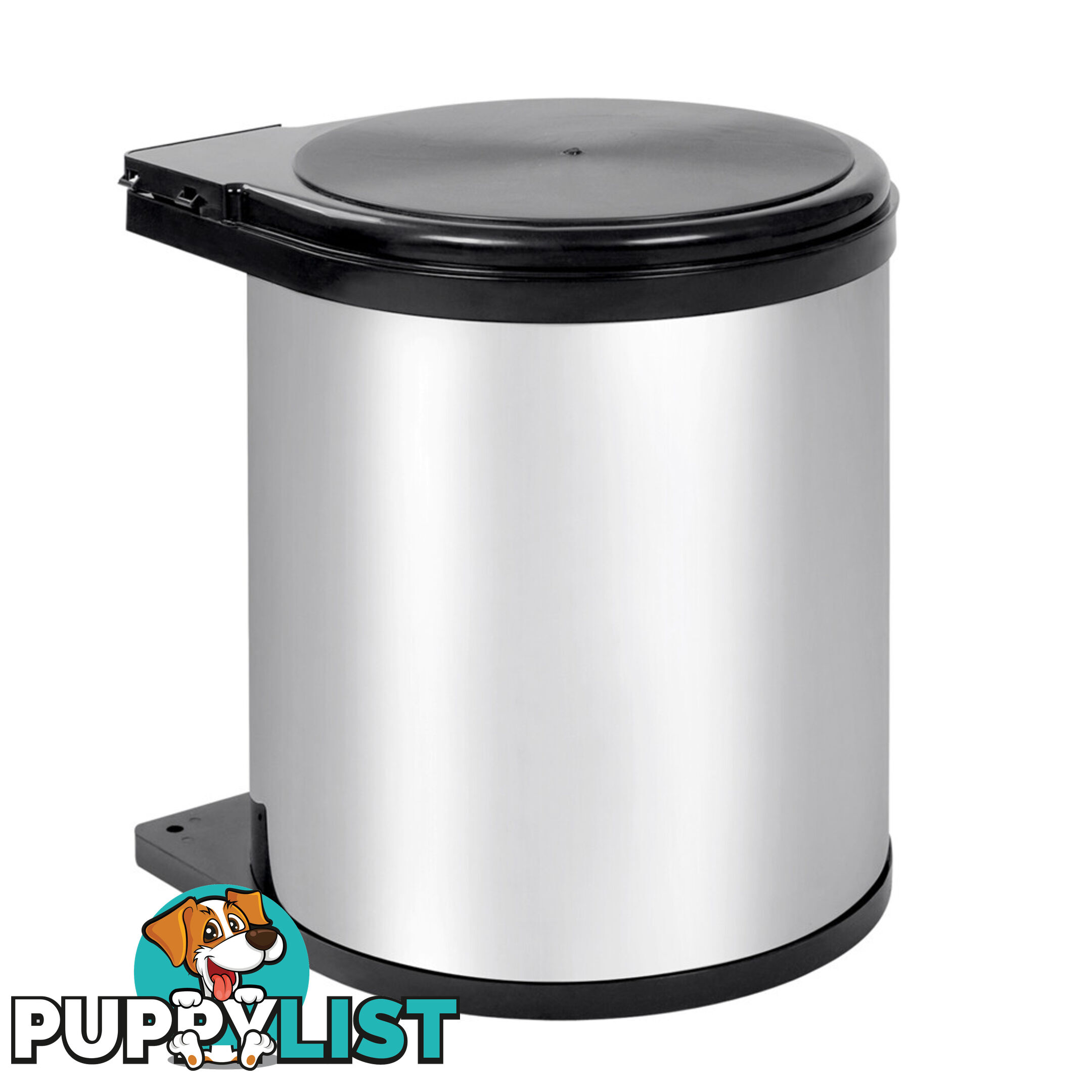 Auto Swing Out Lid Stainless Steel Bin 14L