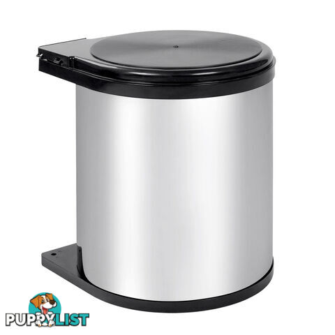 Auto Swing Out Lid Stainless Steel Bin 14L