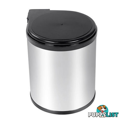 Auto Swing Out Lid Stainless Steel Bin 14L