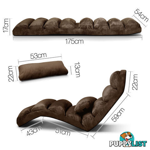 Lounge Sofa Chair - 75 Adjustable Angles  Brown