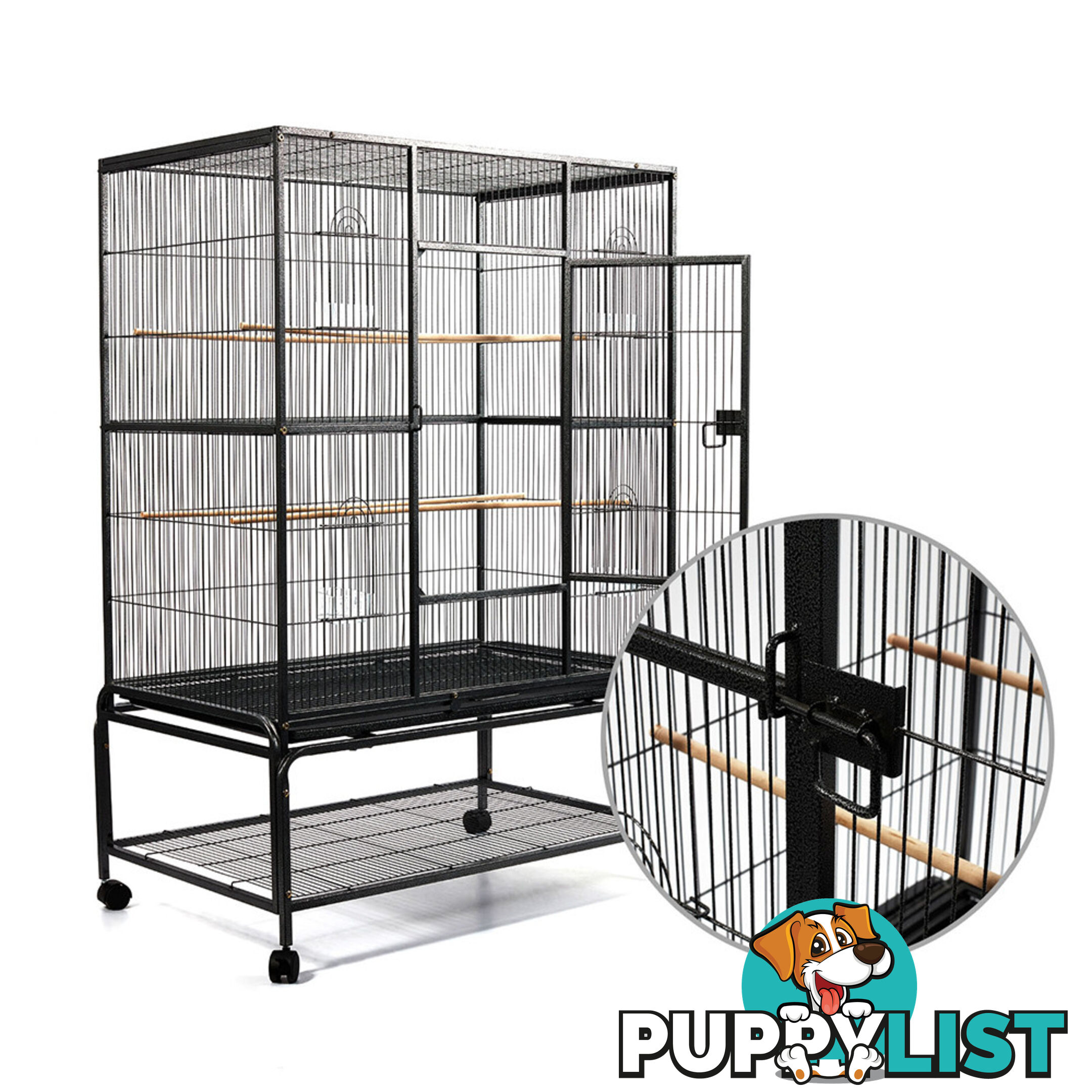 Pet Bird Cage Black Large - 140CM