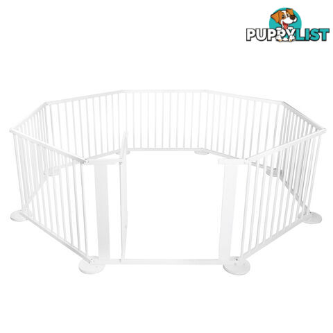 Baby Natural White Wooden Playpen