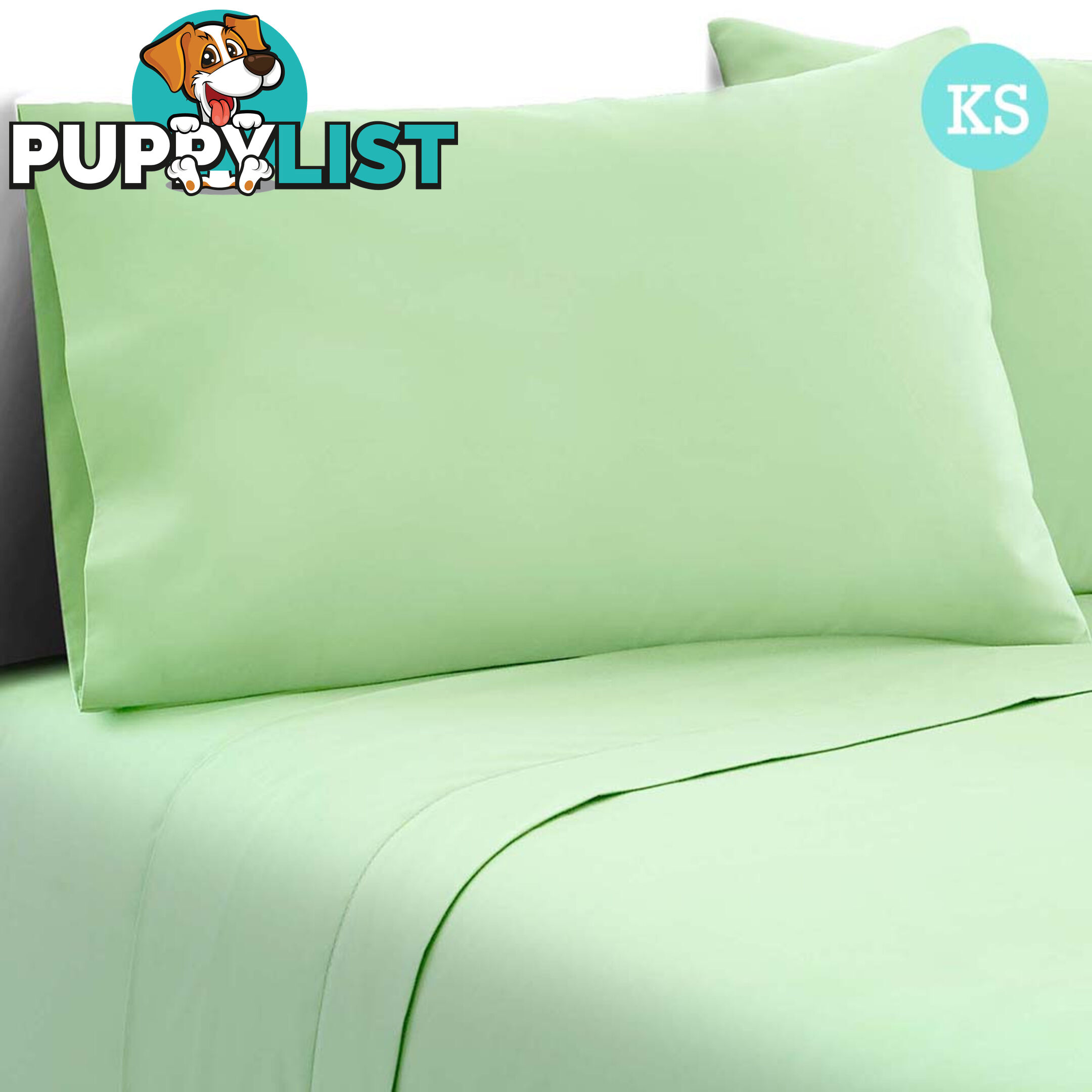 3 Piece Microfibre Sheet Set King Single  Green