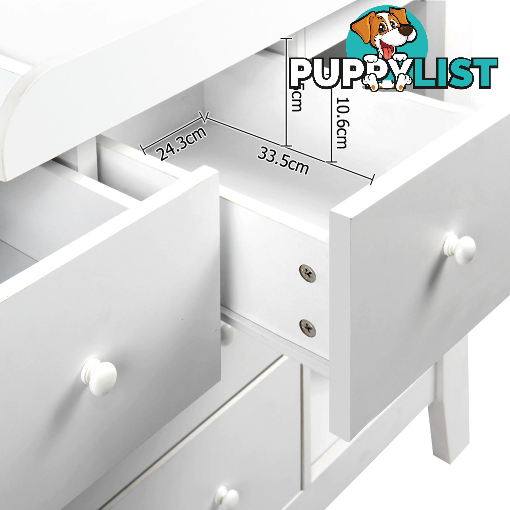 Drawer Baby Chest Change Table Dresser Cabinet White