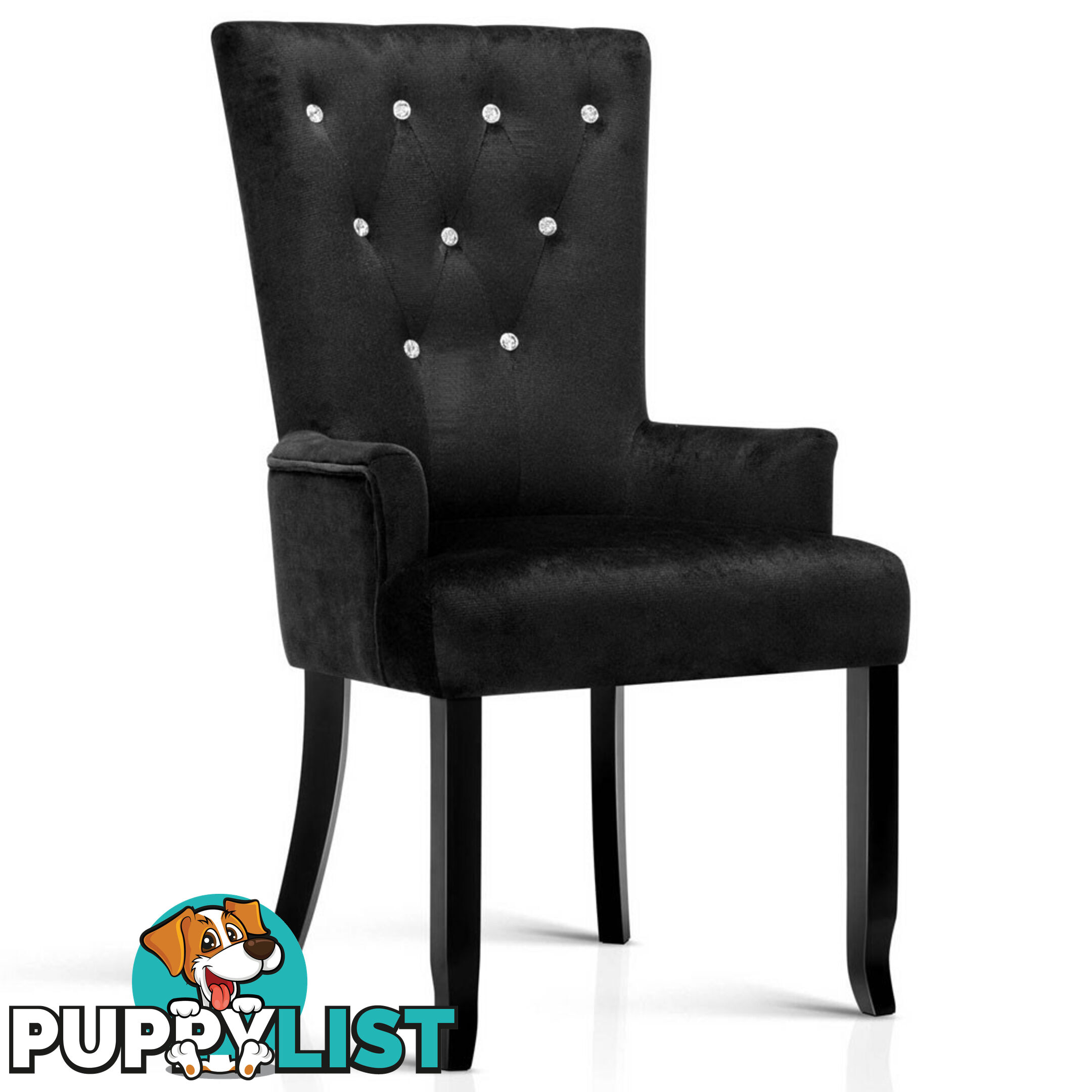 French Provincial Dining Chair - Black