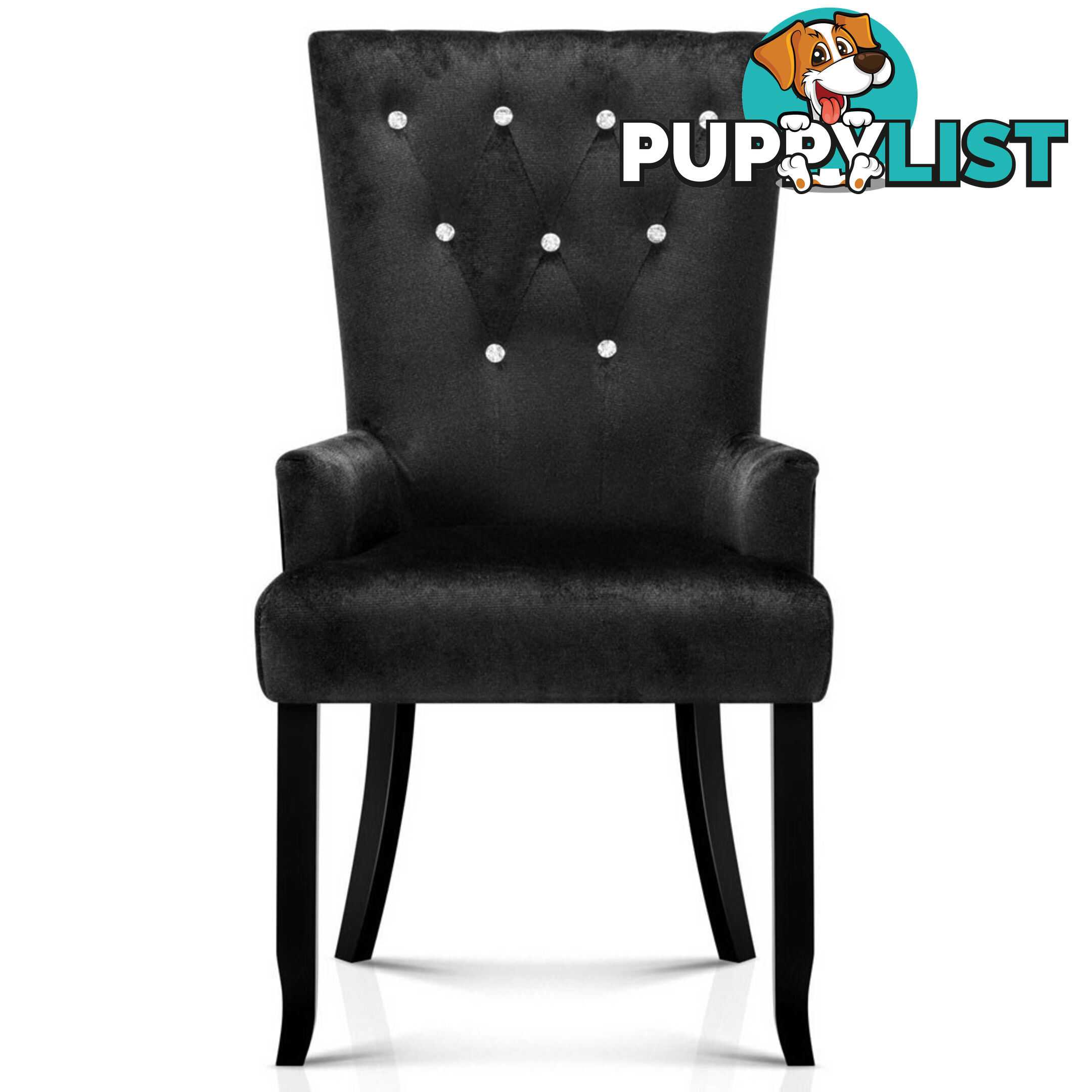 French Provincial Dining Chair - Black