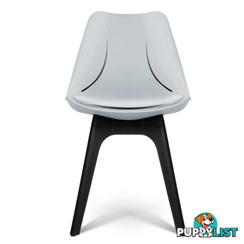 Set of 4 Replica Eames DSW PU Leather Chair White