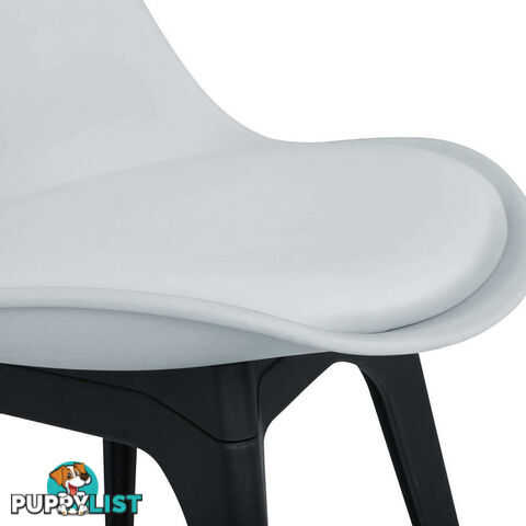 Set of 4 Replica Eames DSW PU Leather Chair White