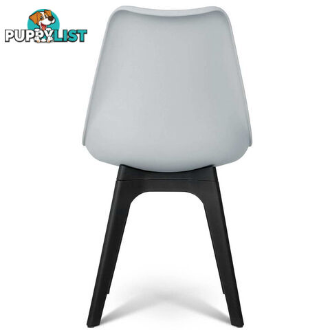 Set of 4 Replica Eames DSW PU Leather Chair White