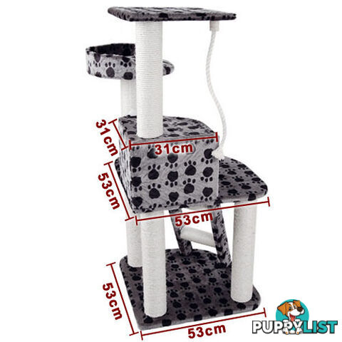 Cat Scratching Poles Post Furniture Tree House Condo Black Grey