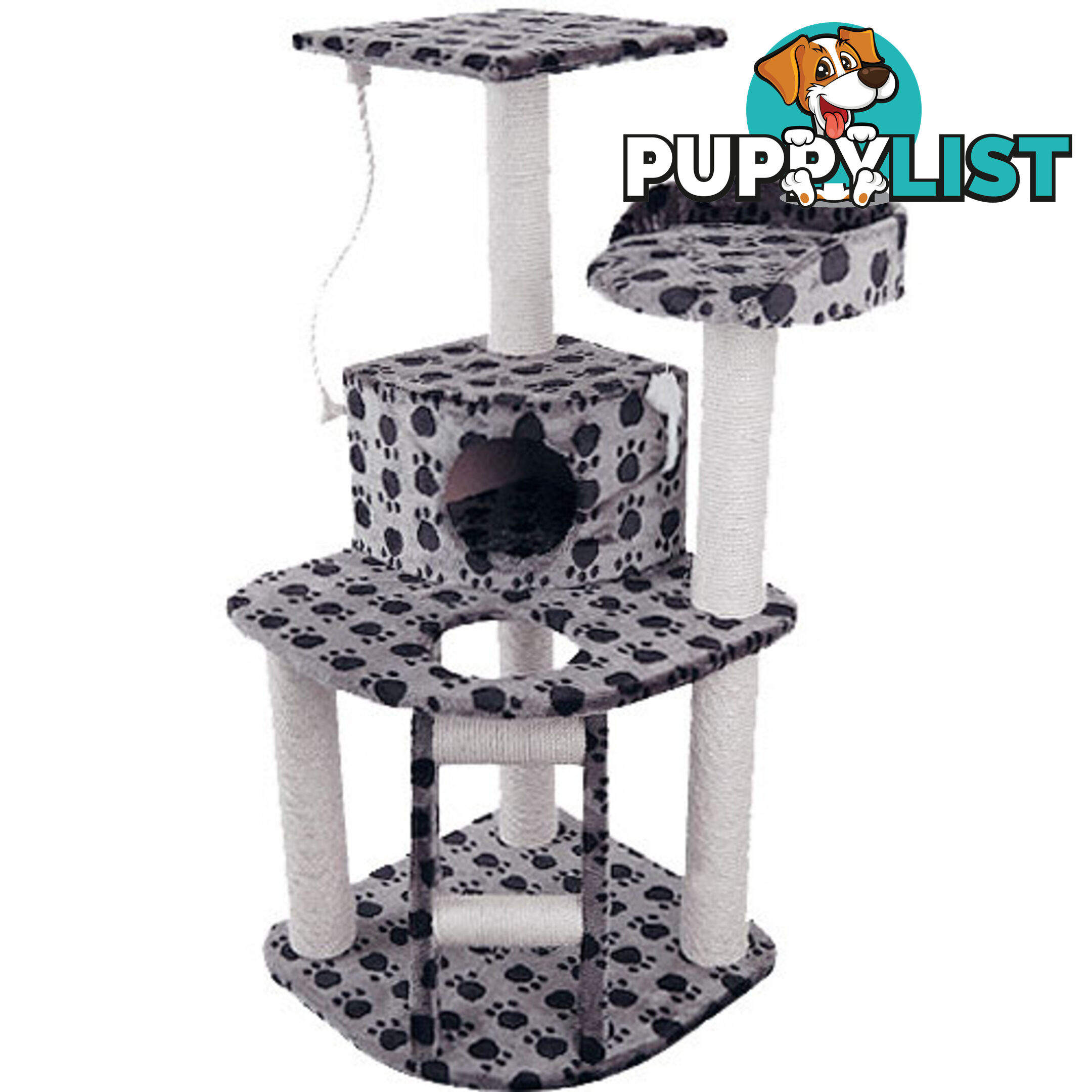 Cat Scratching Poles Post Furniture Tree House Condo Black Grey