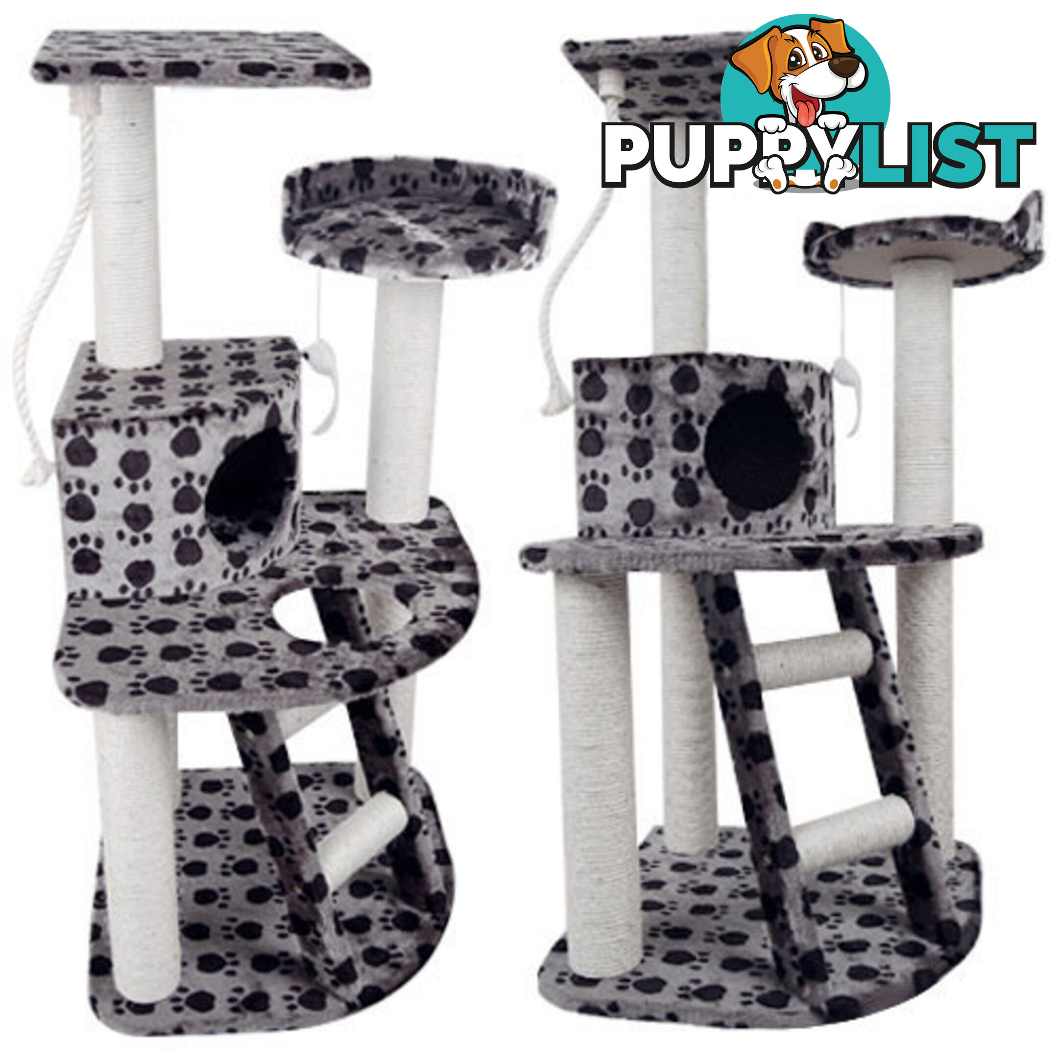 Cat Scratching Poles Post Furniture Tree House Condo Black Grey