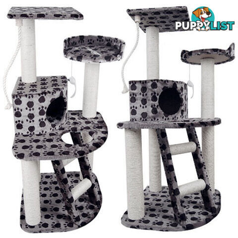 Cat Scratching Poles Post Furniture Tree House Condo Black Grey